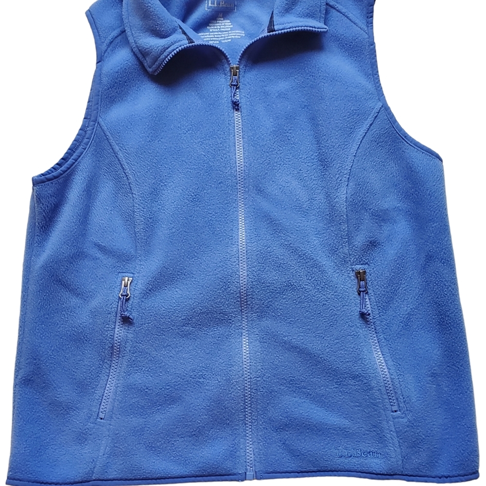 Ladies fleece L.L. Bean vest size M Blue